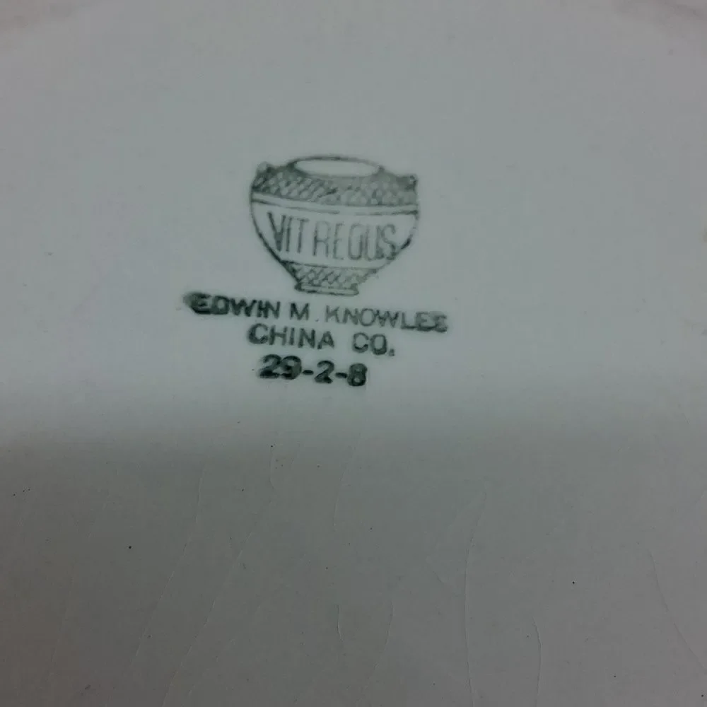 Edwin M. Knowles Vintage China Platter And Bowl Set.‎